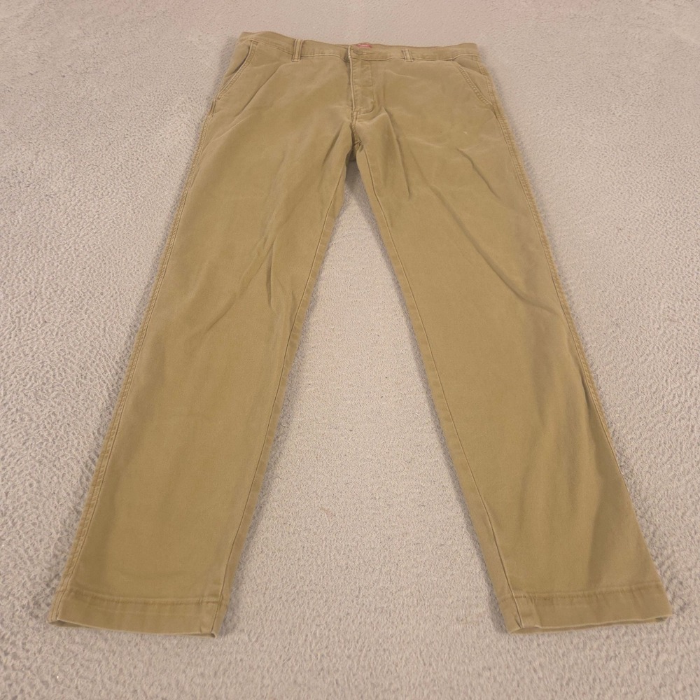 Levi's Pants Mens 36x32 Khaki XX Chino Standard Taper Tapered Leg Stretch Twill
